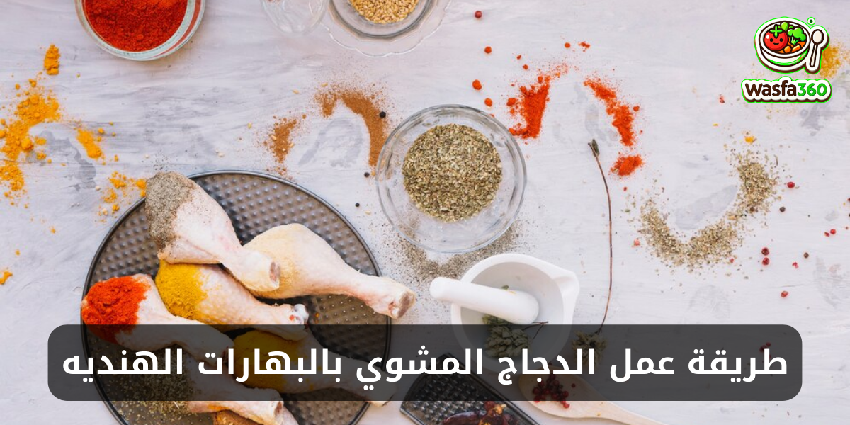 طريقة عمل الدجاج المشوي بالبهارات الهندية في المنزل